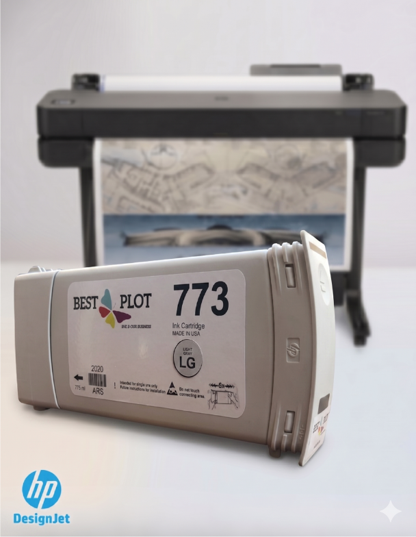 Best Plot HP DesignJet Z6800-Z6600-Z6200 Plotter Uyumlu Muadil Mürekkep 775ml Açık Gri LG